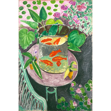 Goldfish in Bowl Canvas